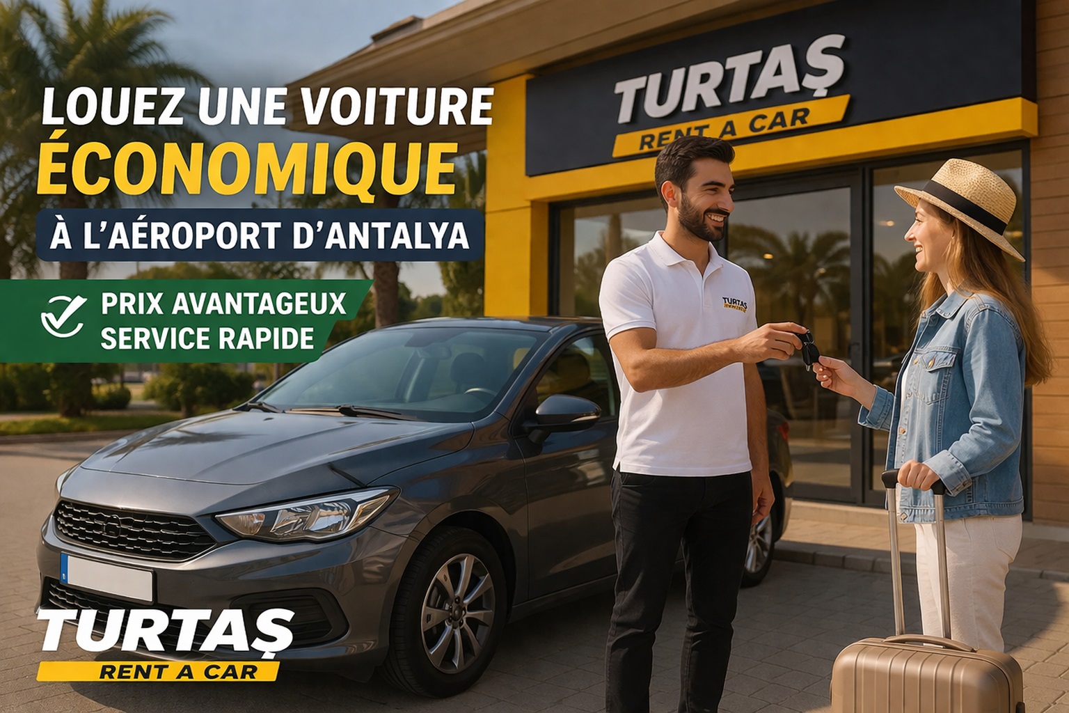 Louez une voiture économique à l'aéroport d'Antalya