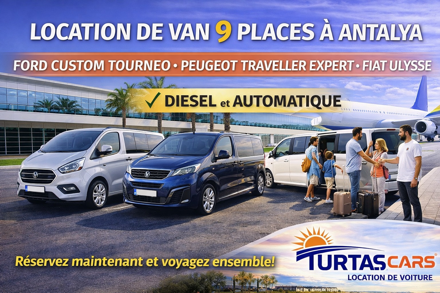Location de van 9 places à Antalya