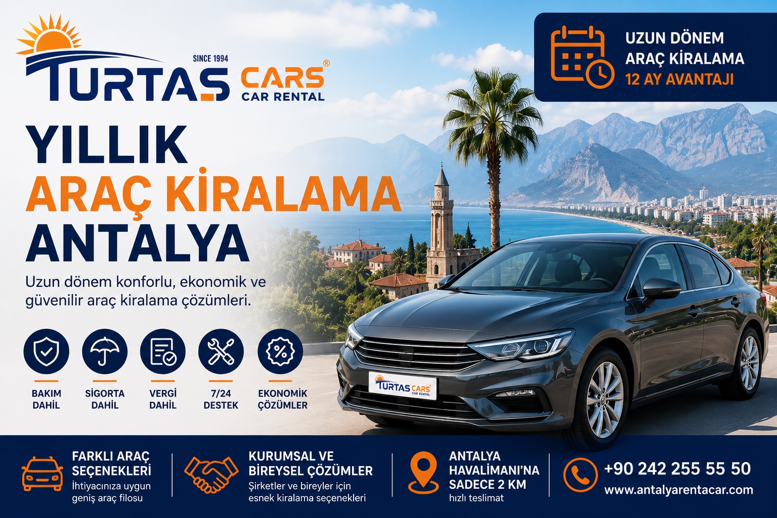 Yıllık Araç Kiralama Antalya