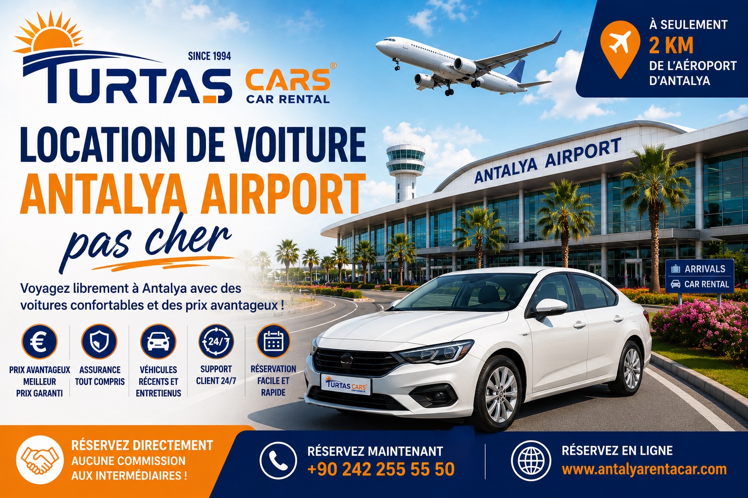 Location de voiture Antalya Airport pas che