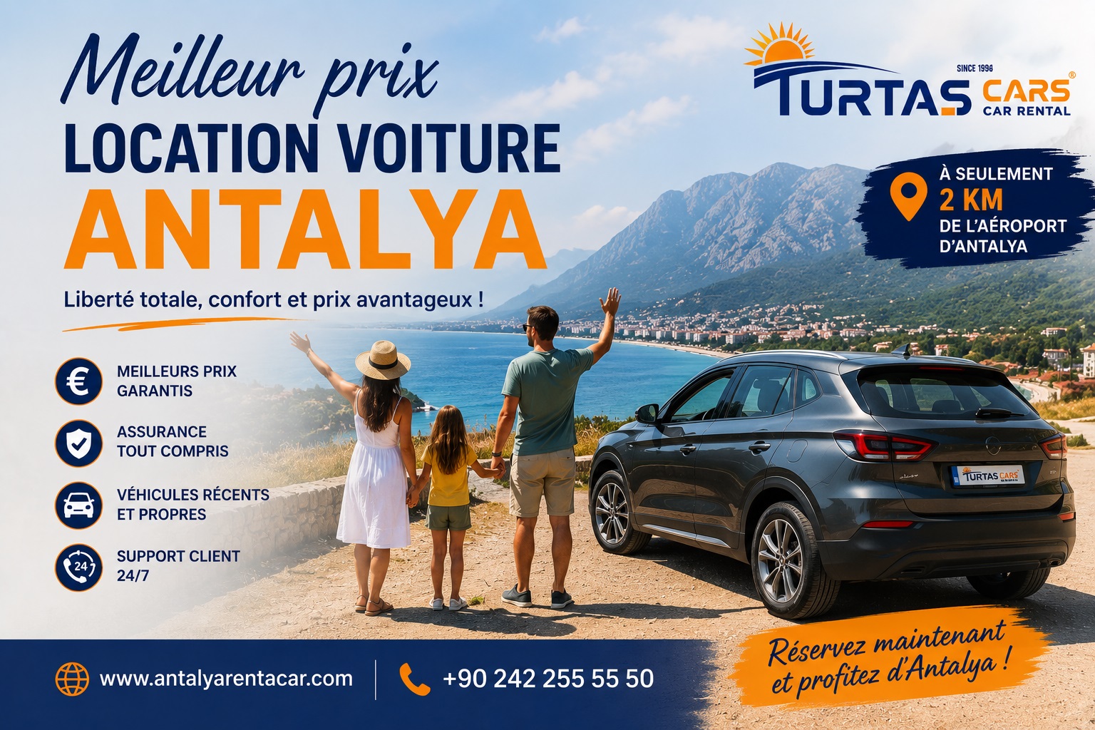 Meilleur prix location voiture Antalya